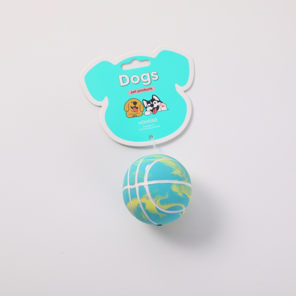 (HS-PET2203) 5cm Swirl Basketball (Smooth) Dog Toy - Green