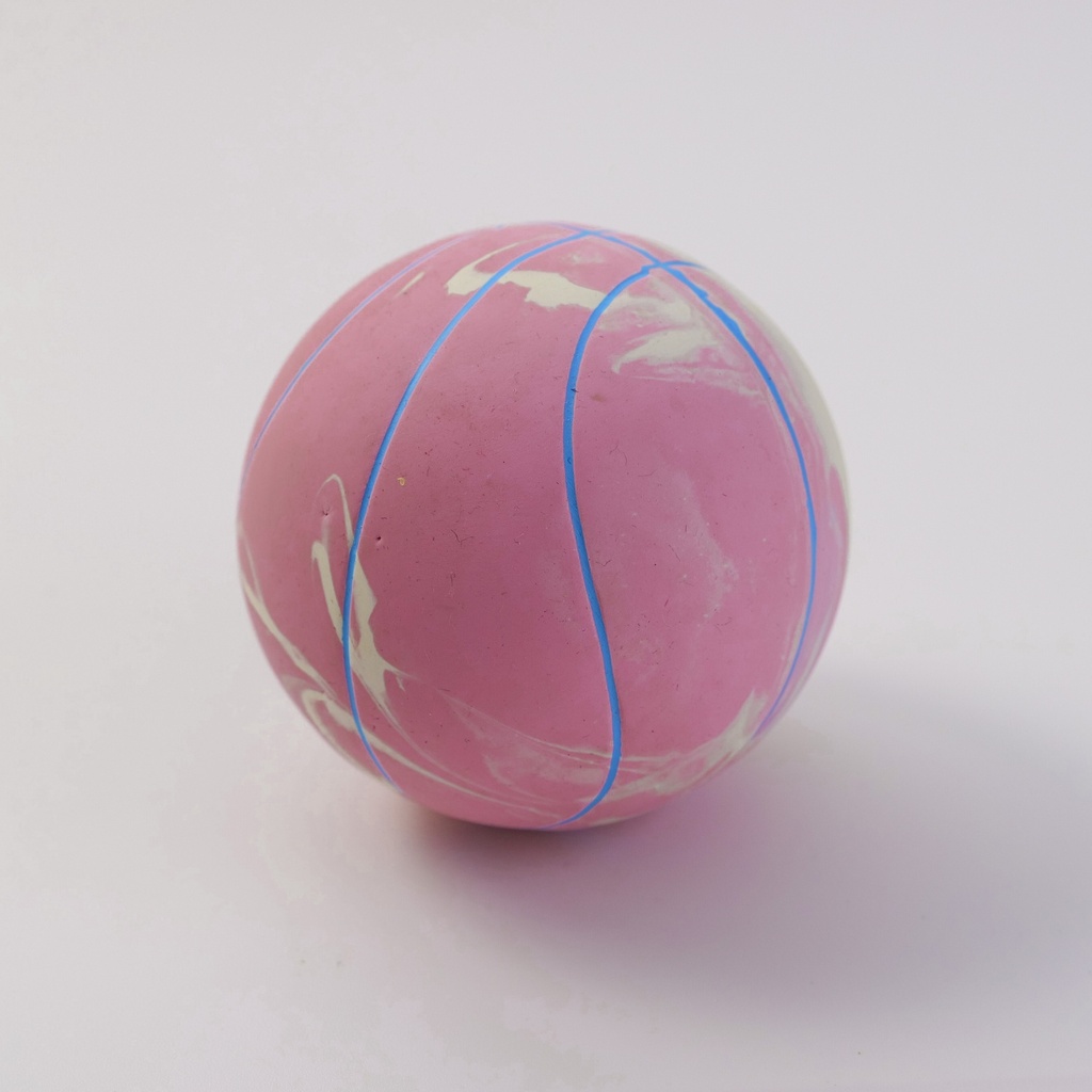 (HS-PET2203) 7.6cm Swirl Basketball (Smooth) Dog Toy - Pink