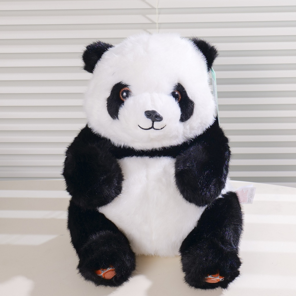 (HY-MR8006) Sitting Panda Plush (Basic Style) - 30cm (Plastic Eyes)
