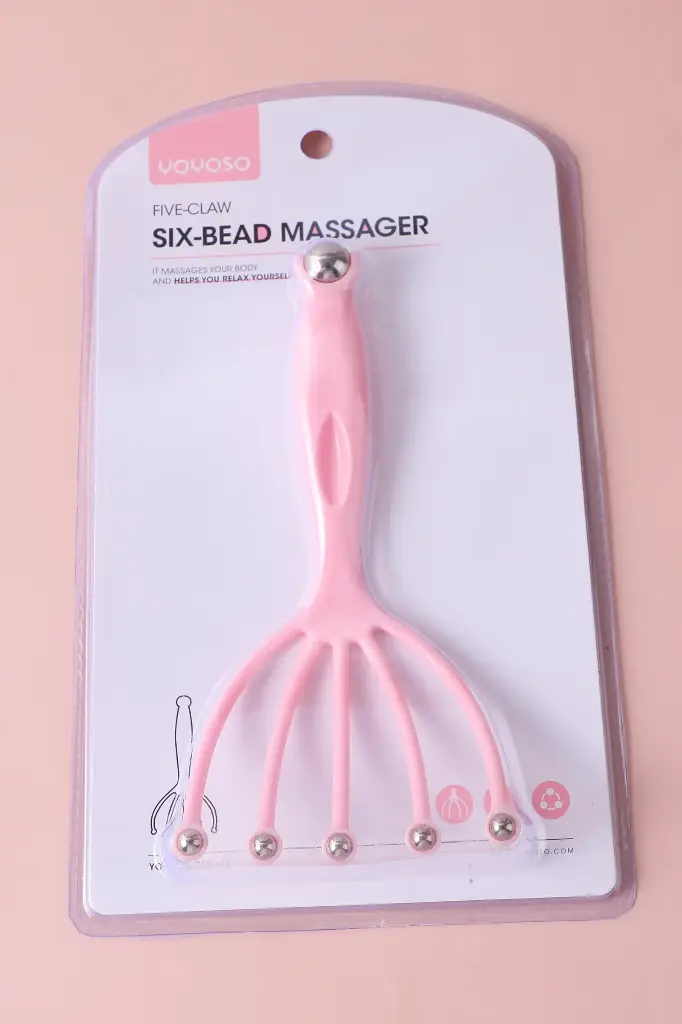 Five-claw and six-bead massager-pink