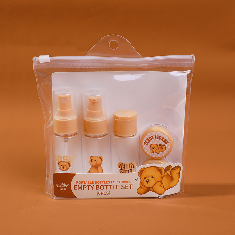 TEDDY ISLAND series travel bottle set-6p