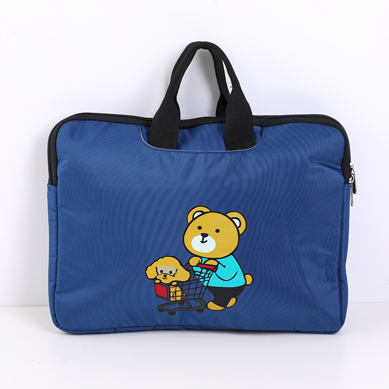 Fun little bear laptop bag-blue