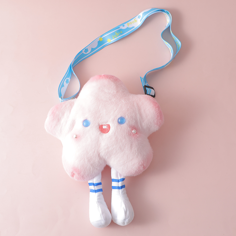 Little star pink lady's shoulder bag