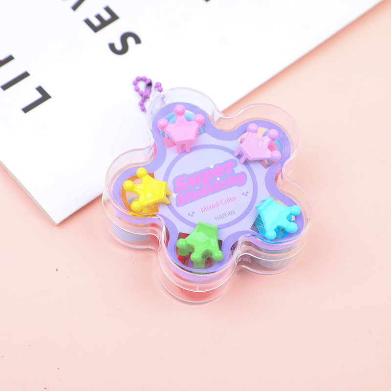 Crown box terry hair tie and hair claw c