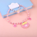 Bear head flower children's necklace-pin