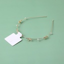 Fashion rhinestone pearl alloy hair band