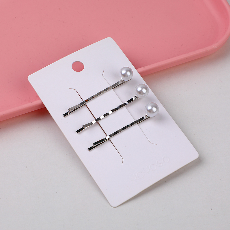 Pearl 3pcs alloy bobby pin-004