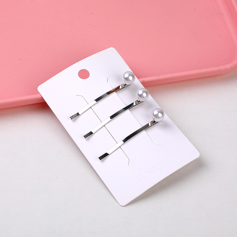 Pearl 3pcs alloy bobby pin-005