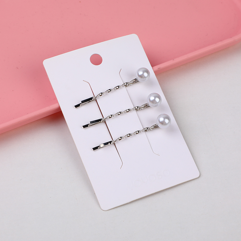 Pearl 3pcs alloy bobby pin-006