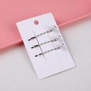 Pearl 3pcs alloy bobby pin-006