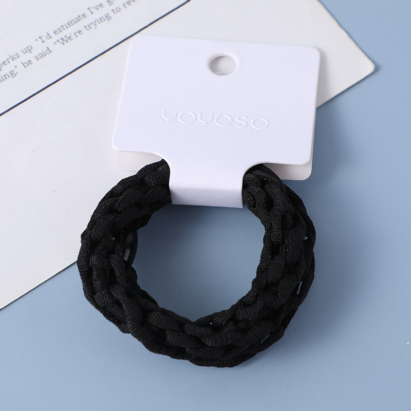 Black woven rubber band 2pcs