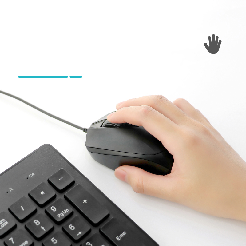 Wired business office mouse-black
