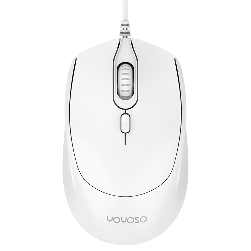 Wired business office mouse-white