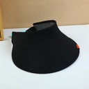 Adult visor cap with orange logo-black