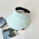 Adult visor cap with orange logo-blue