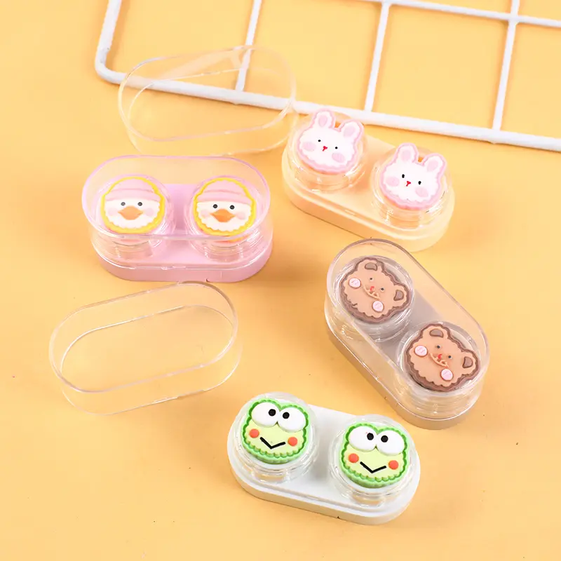 Cartoon big head contact lens case