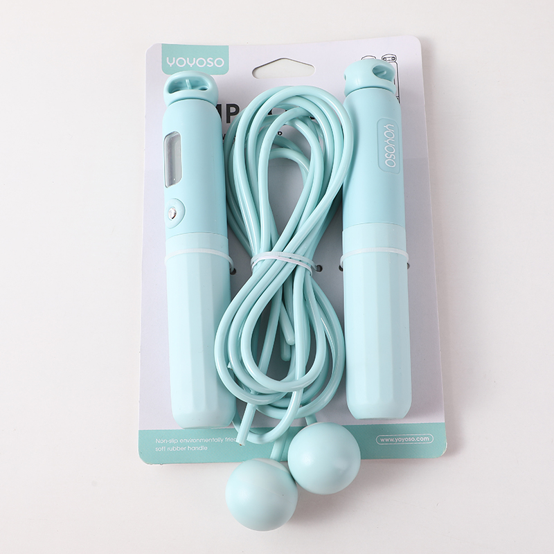 Electronic counting jump rope with dual-