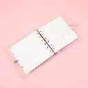 Square loose-leaf coil notebook - pink a