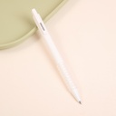 Soft grip white simple gel pen 0.5mm-bla