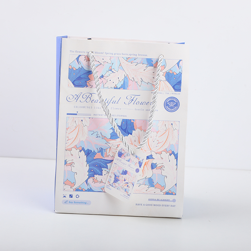 Flower romantic vertical gift bag-S