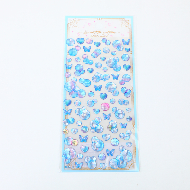 Water drop butterfly crystal sticker