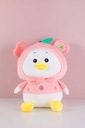 Sitting cartoon strawberry fruit pillow