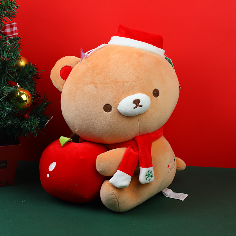 Christmas series apple & bear plush doll
