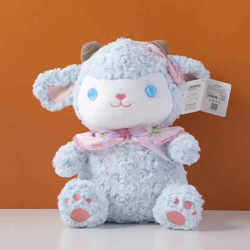 Cute baa baa blue sheep doll-33cm（plasti