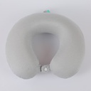 Ice silk solid colour U-shaped pillow - grey