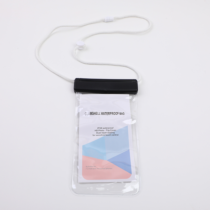 Triple foldable flip type transparent waterproof phone bag
