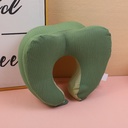 Multifunctional U-shaped nap pillow - green