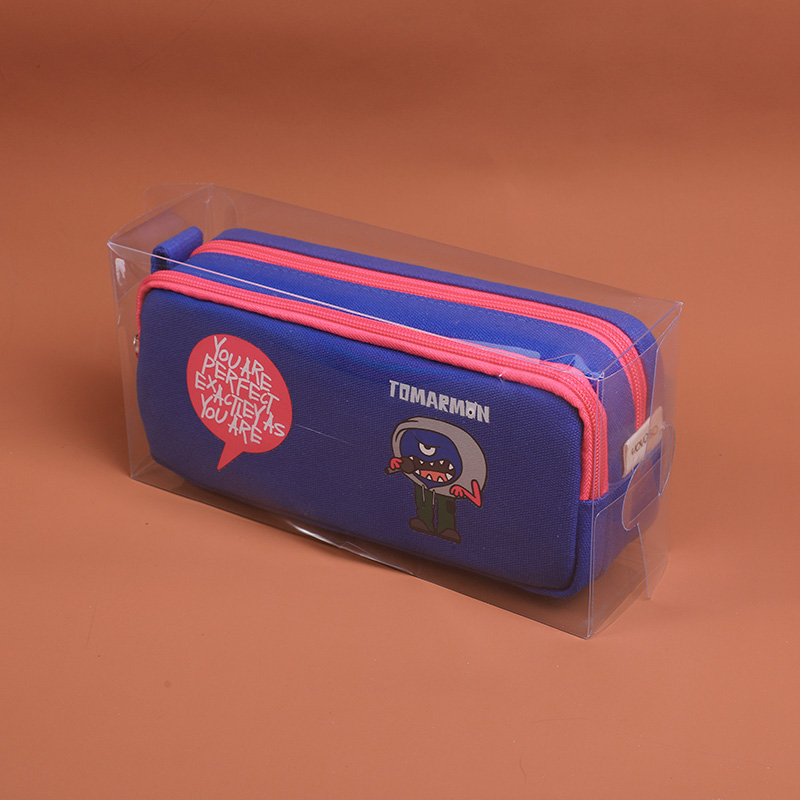 TOMARMON series pencil case with double zipper-blue