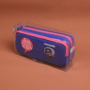 TOMARMON series pencil case with double zipper-blue