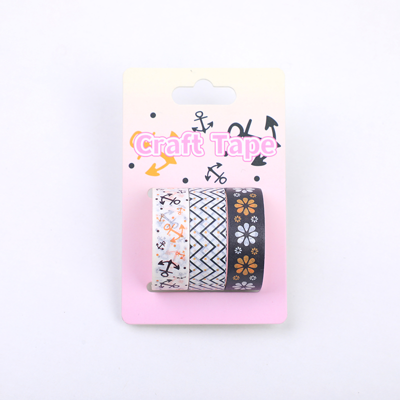 Black series washi tape 3pcs