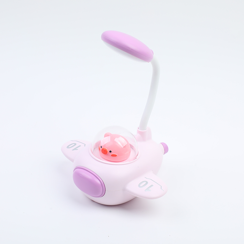 Cute aircraft eye caring LED lamp-round top