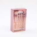 Pink and gold series makeup brush 5pcs set (storage bag for free)