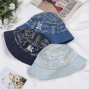 Inwrought printed pattern fisherman hat-light blue