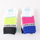 Colored letters children's mid-calf socks size M-two pairs