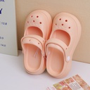 Solid color Mary Jane children's hole shoes orange 210