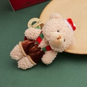 Adorable Little Bear Fabric Claw Clip- Coffee