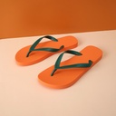 Simple unicolor mens flip flops   orange  43-44