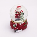Christmas Series - Medium-sized Red Santa Claus Hugging a Tree Water Globe Ornament65#