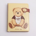 TEDDY ISLAND Series A5 Khaki Magnetic Buckle Notebook - Colored Inner Page 96 PCS
