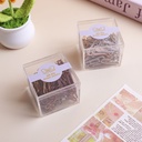 Acrylic Square Box Business-colored Mixed Gold Paper Clips (120 Pcs)