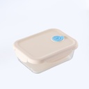 Large Rectangular Glass Food Storage Bowl 1050ml - White