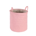Candy Color Heart Storage Round Bucket - Pink