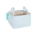 Candy Color Heart Desktop Storage Square Box - Blue