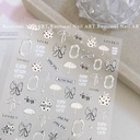 Iridescent Silver Nail Stickers