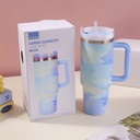 HS-BWB6001Tie-Dye Series Large-Capacity Car Mug 1.2L-Gradient Blue