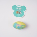 (HS-PET2203) 7.3cm Swirl Rugby Ball (Smooth) Dog Toy - Green